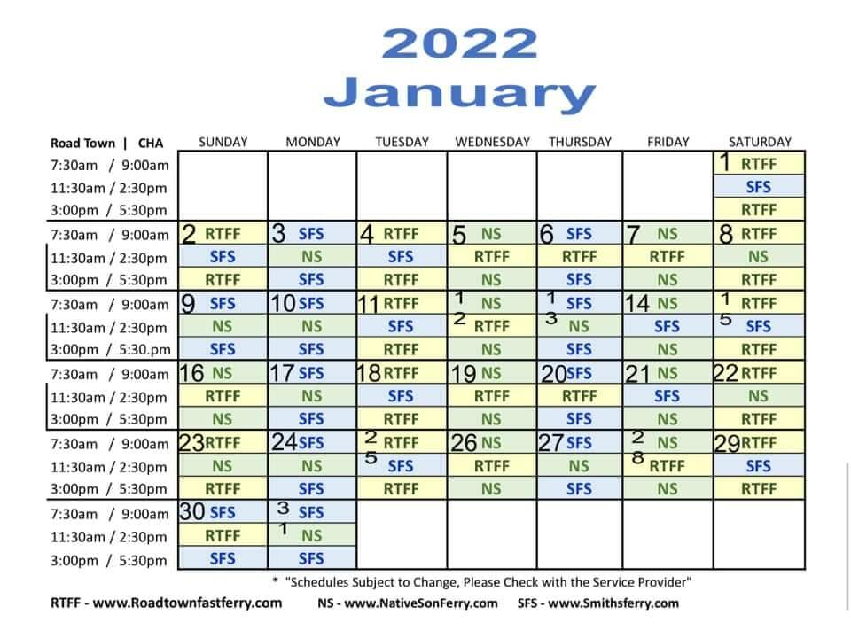 Attached picture January Ferry Calendar from Native Son.jpg